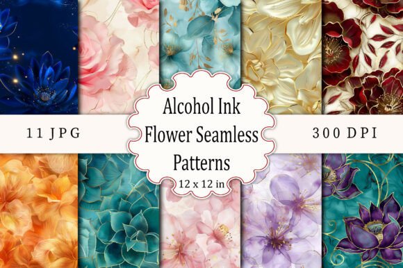 Alcohol Ink Flower Seamless Patterns: What You Get and How to Use Them Right