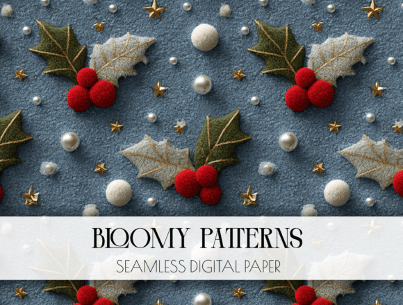 Christmas Floral Patterns: Festive Digital Design