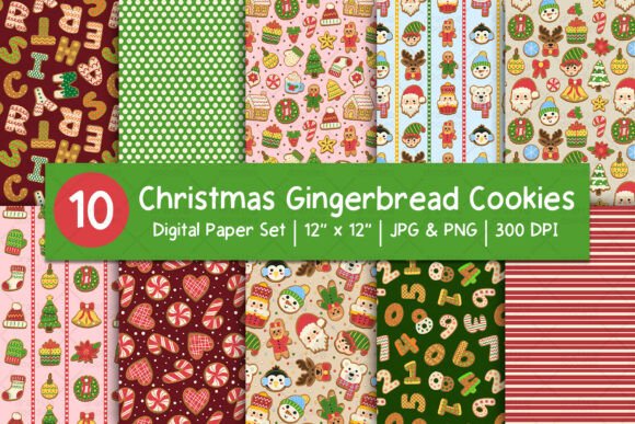 Christmas Gingerbread Cookies Patterns