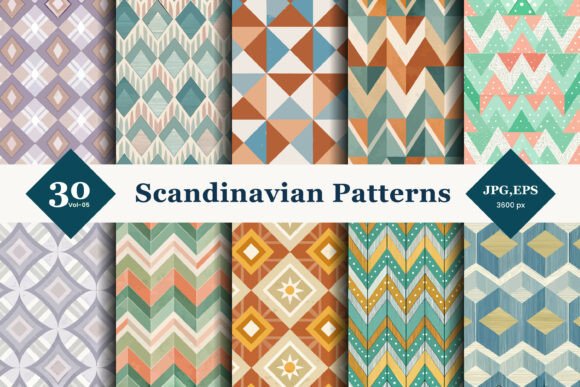 Evaluating Scandinavian Geometric Seamless Patterns 05 for Professional Design Projects