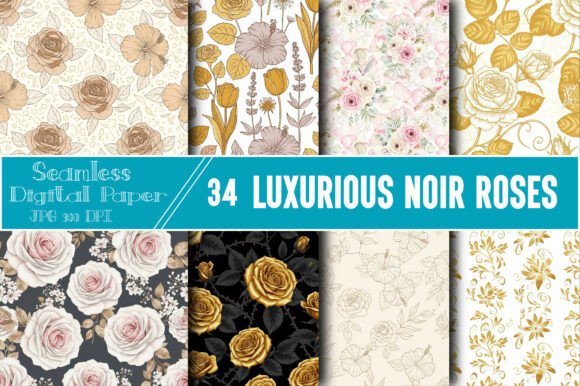 Luxurious Noir Roses Patterns: A Design Evaluation