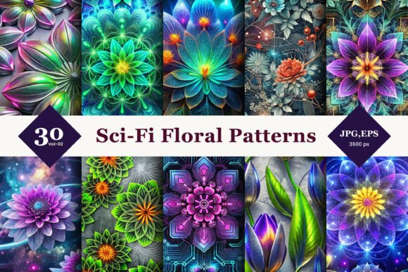 Sci-Fi Floral Seamless Patterns 02: A Comprehensive Evaluation