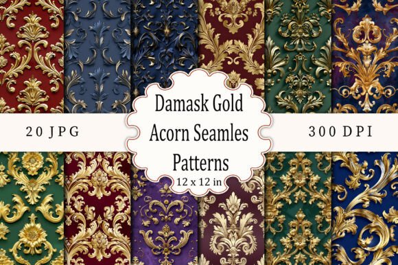 The Renaissance of Ornate Texture: Why Damask Gold Acorn Seamless Patterns Are Reshaping Digital Design and Brand Identity