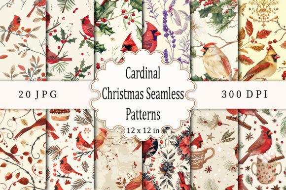 The Timeless Charm of Cardinal Christmas Seamless Patterns: A Complete Guide to Digital Design Assets