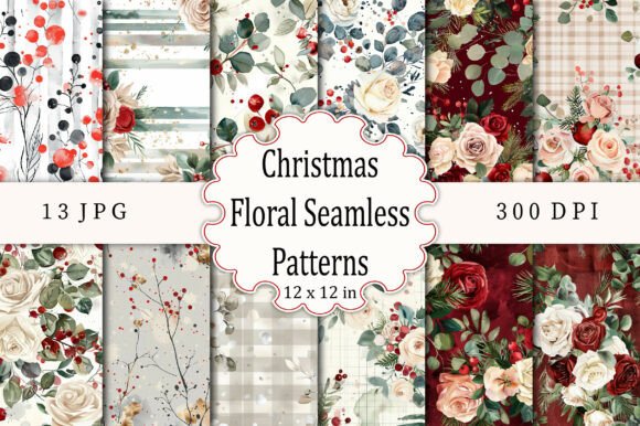 Unlocking the Magic of Christmas Floral Seamless Patterns 2 for Your Creative Projects