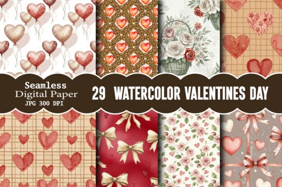 Watercolor Valentines Day Patterns: Bringing Soft Romance to Your Creative Projects