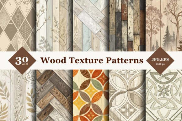 Wood Texture Seamless Patterns 01