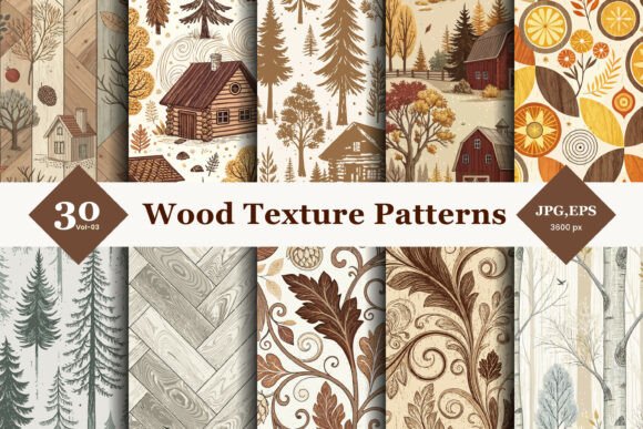 Wood Texture Seamless Patterns 03