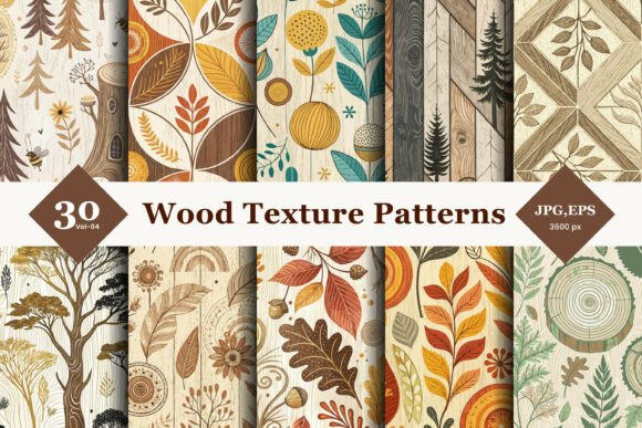 Wood Texture Seamless Patterns 04